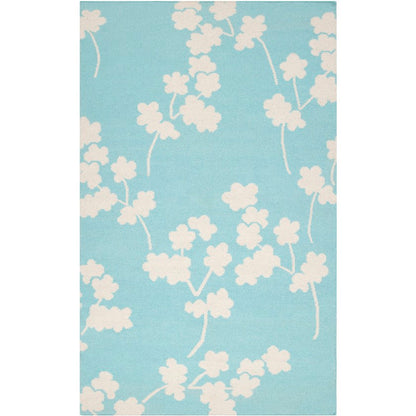 Eads Modern Blue/White Area Rug