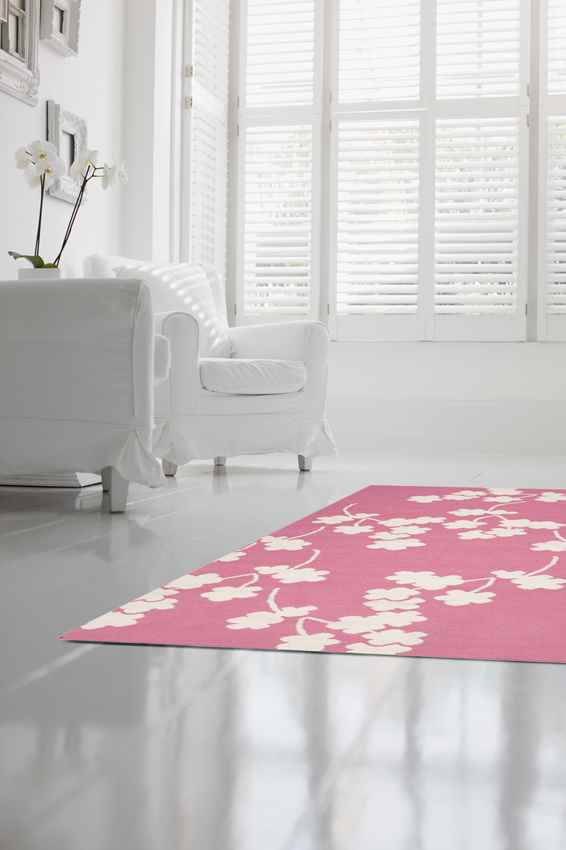 Eads Modern Flamingo Pink Area Rug