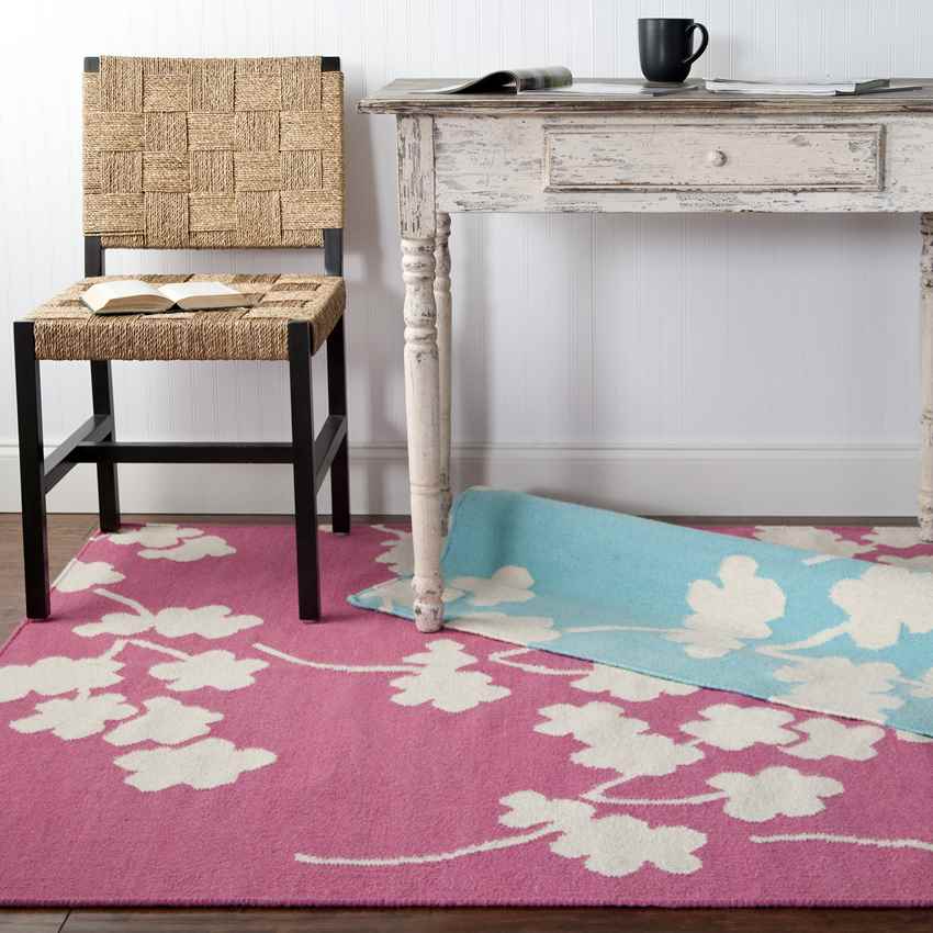 Eads Modern Flamingo Pink Area Rug