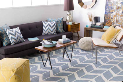 Dyer Modern Blue/White Area Rug