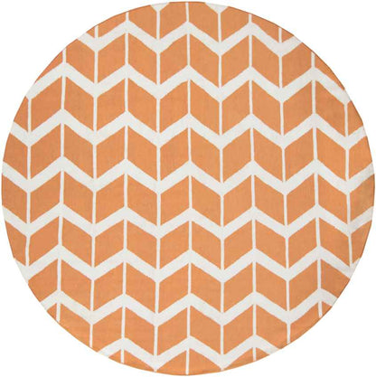 Dyer Modern Bright Orange/Cream Area Rug