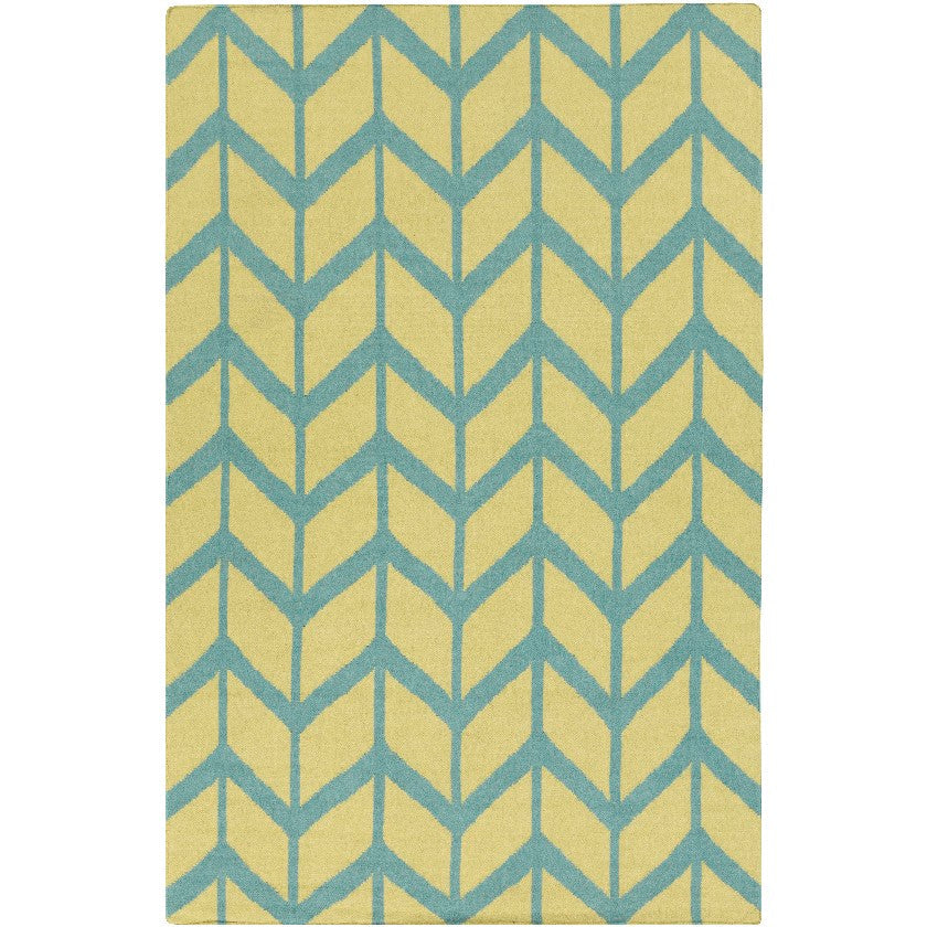 Dyer Modern Teal Blue Area Rug