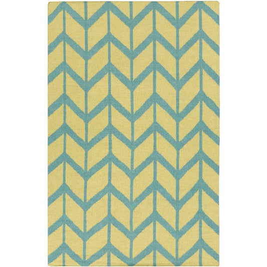 Dyer Modern Teal Blue Area Rug