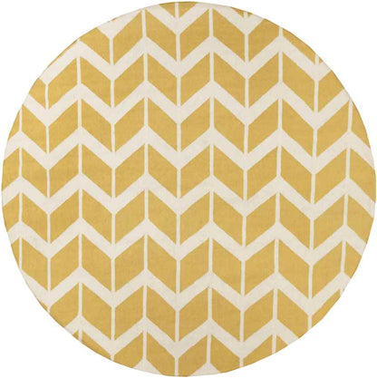 Dyer Modern Yellow/White Area Rug