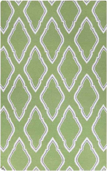 Duval Modern Teal Green/White/Gray Area Rug