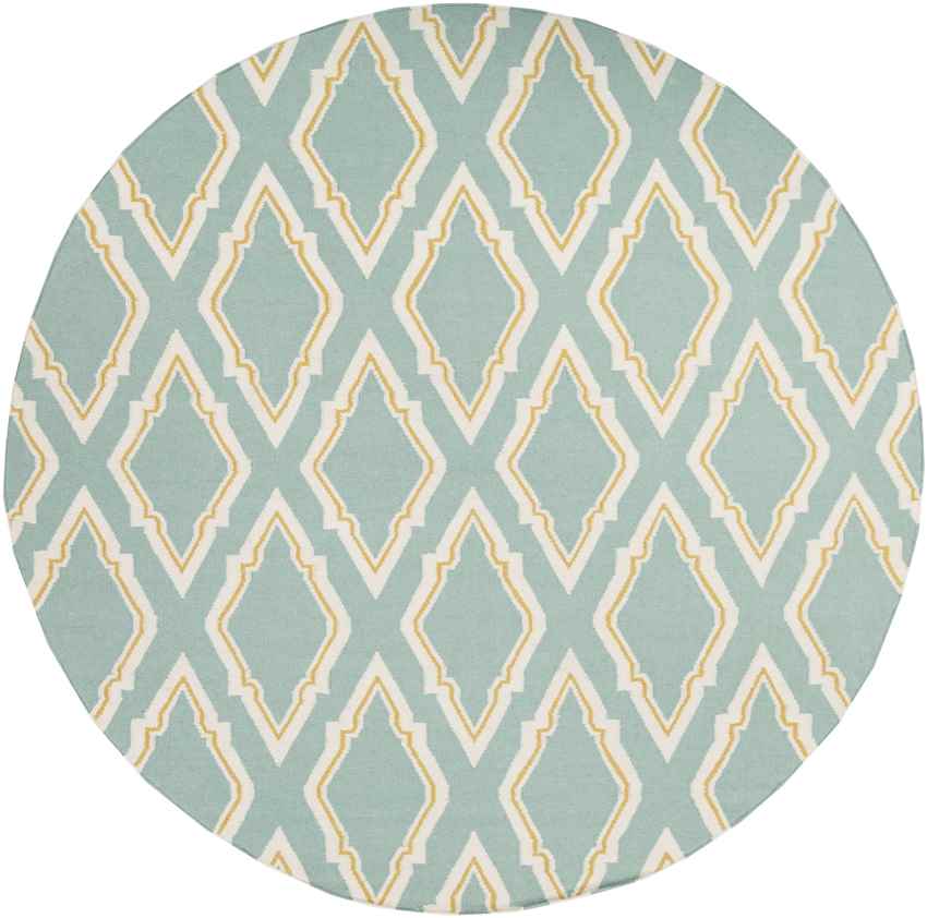 Duval Modern Aqua/Mustard Area Rug
