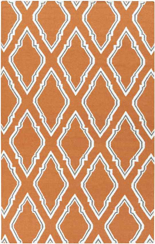 Duval Modern Burnt Orange Area Rug