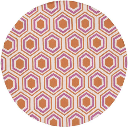 Dutton Modern Orange/White Area Rug