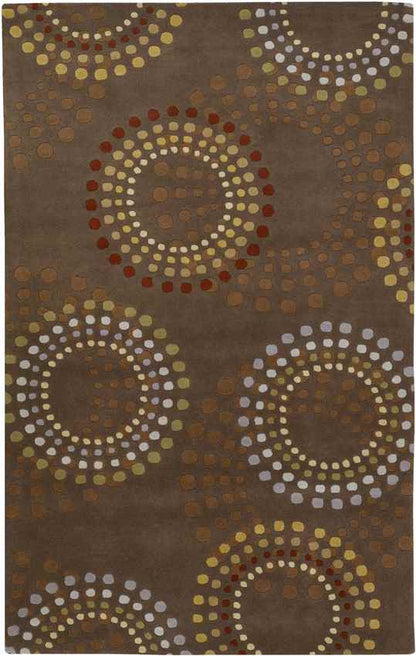 Elba Modern Chocolate/Gold Area Rug