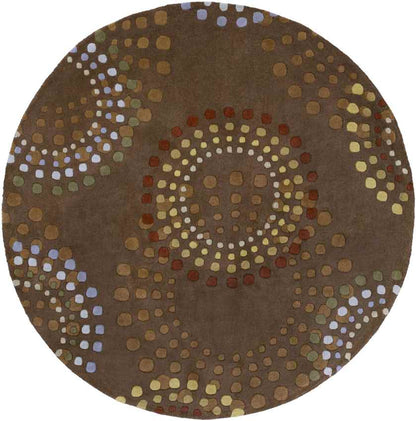 Elba Modern Chocolate/Gold Area Rug