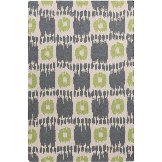 Elizabeth Global Charcoal/Lime Area Rug
