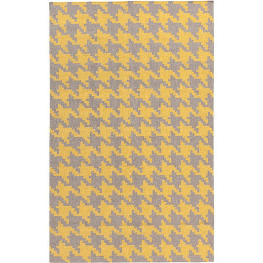 Elkmont Modern Gray/Yellow Area Rug