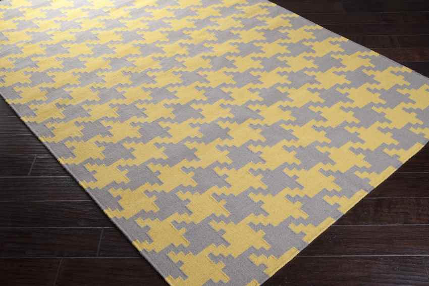 Elkmont Modern Gray/Yellow Area Rug