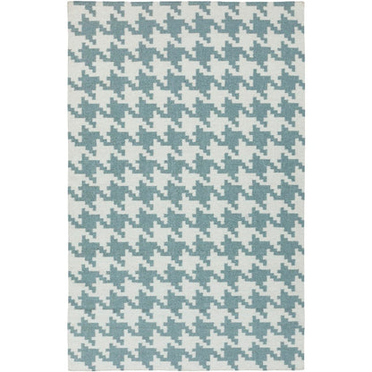Elkmont Modern Ivory & Blue Area Rug