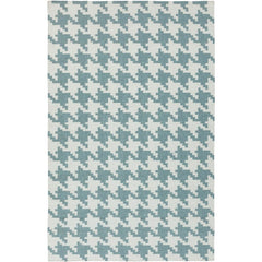 Elkmont Modern Ivory & Blue Area Rug