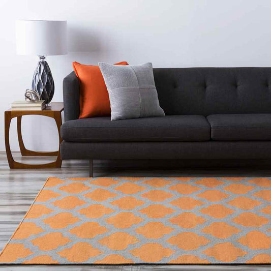 Wigton Cottage Orange/Gray Area Rug
