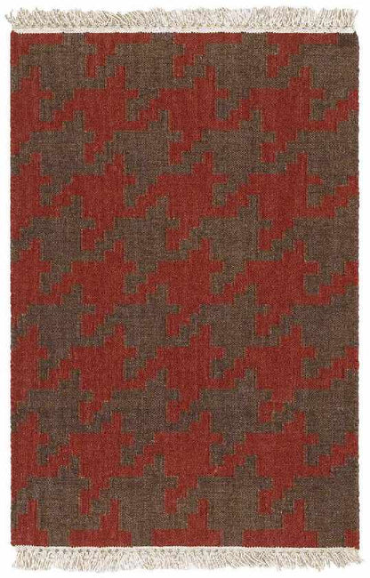 Elkmont Modern Red/Grey Area Rug