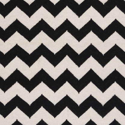 Emanuel Modern Jet Black/Winter White Area Rug