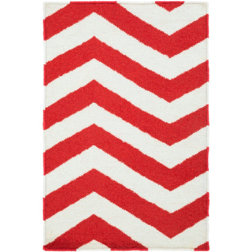 Emelle Modern Red/Beige Area Rug