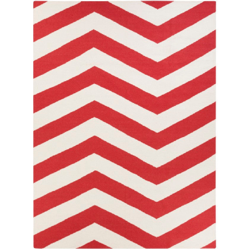 Emelle Modern Red/Beige Area Rug