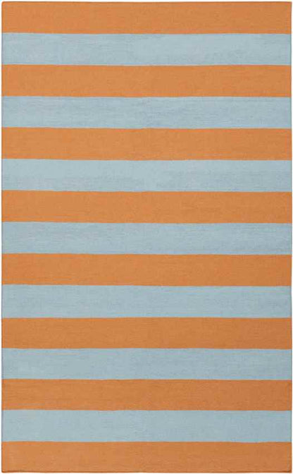 Nathaly Modern Orange/Pale Blue Area Rug
