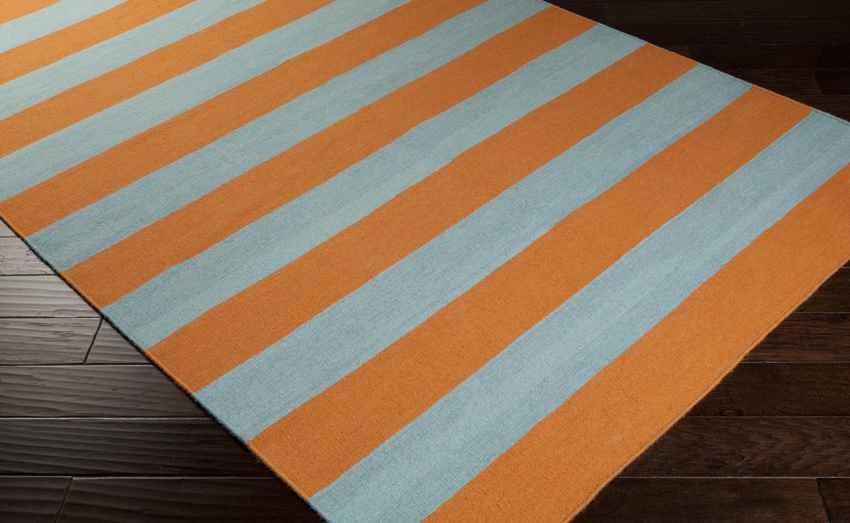 Nathaly Modern Orange/Pale Blue Area Rug