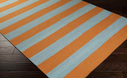 Nathaly Modern Orange/Pale Blue Area Rug