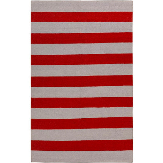 Nathaly Modern Red/Gray Area Rug