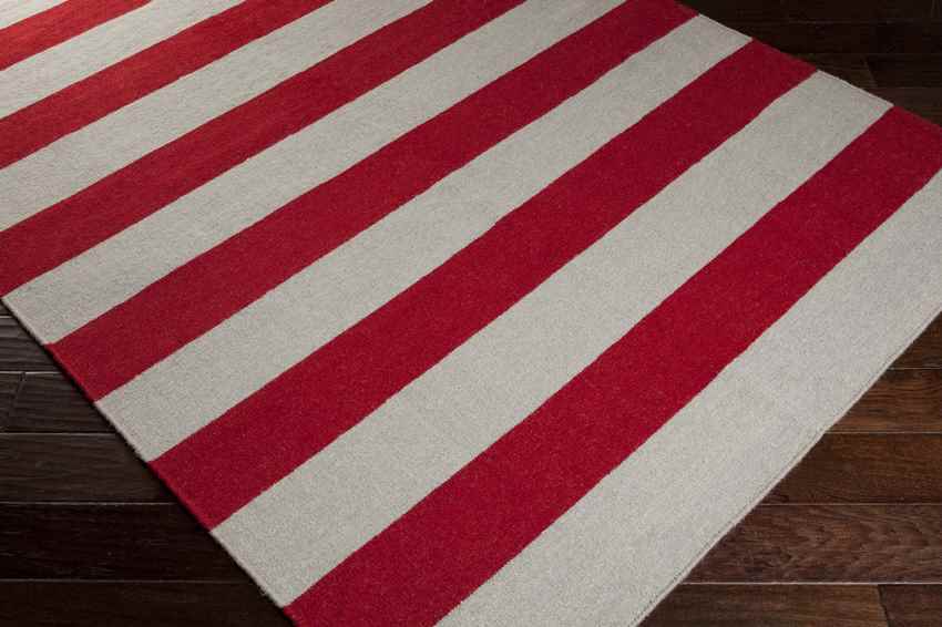 Nathaly Modern Red/Gray Area Rug