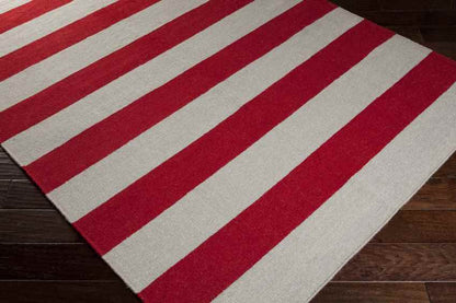 Nathaly Modern Red/Gray Area Rug