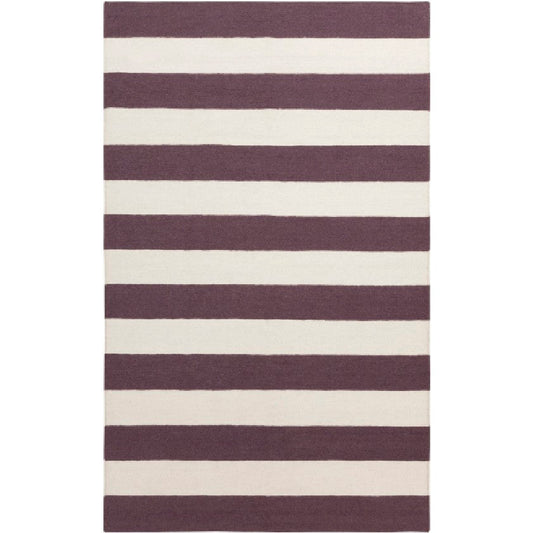Nathaly Modern Eggplant/Beige Area Rug