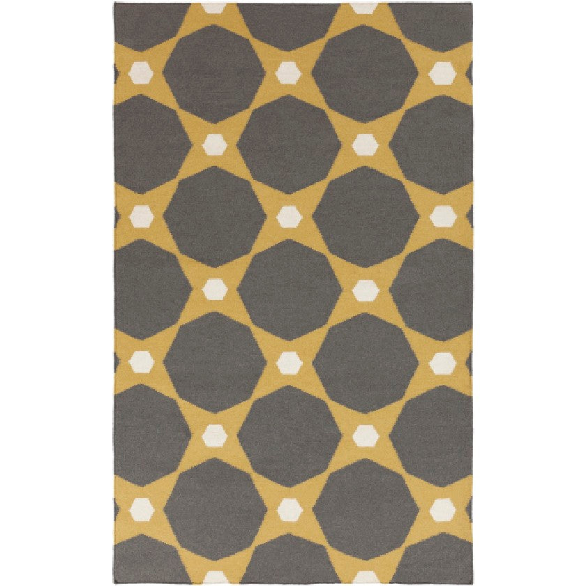 Englewood Modern Eggplant/Beige Area Rug