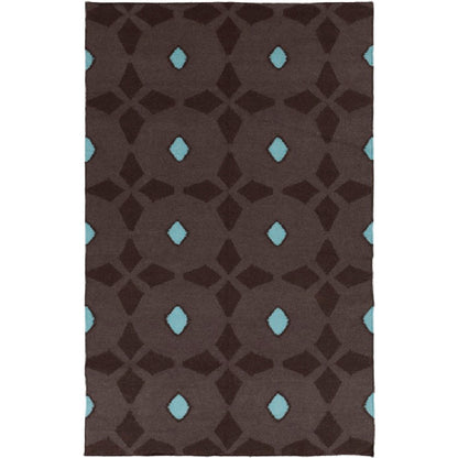 Enigma Modern Espresso/Blue Area Rug