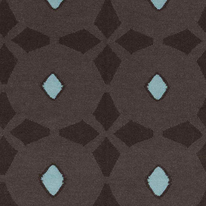 Enigma Modern Espresso/Blue Area Rug