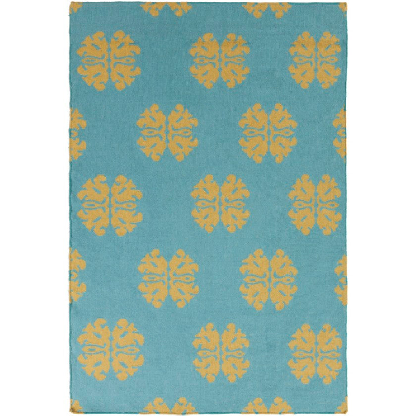 Emmonak Global Teal Area Rug
