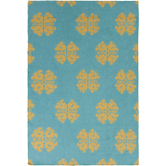 Emmonak Global Teal Area Rug