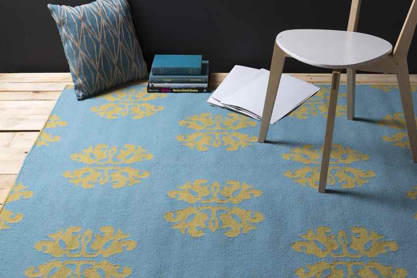 Emmonak Global Teal Area Rug