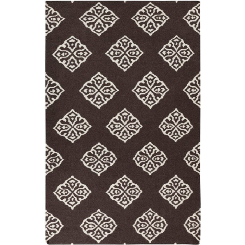 Sellingen Modern Chocolate/White Area Rug