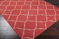 Selwerd Modern Red/Ivory Area Rug
