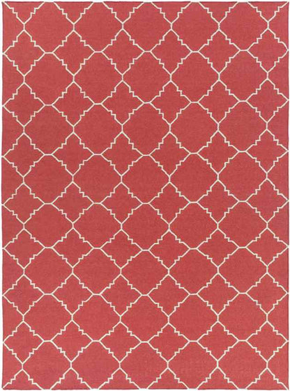 Selwerd Modern Red/Ivory Area Rug