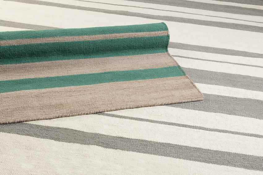 Escalon Modern Lime/White/Grey Area Rug