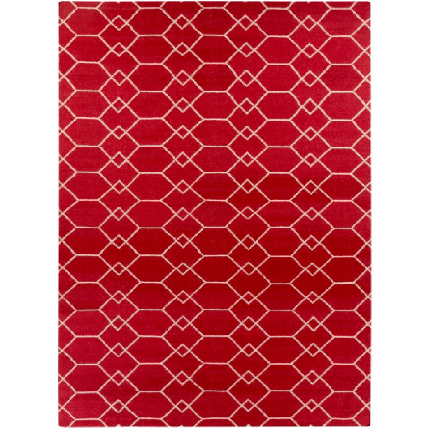 Escambia Modern Burgundy Area Rug