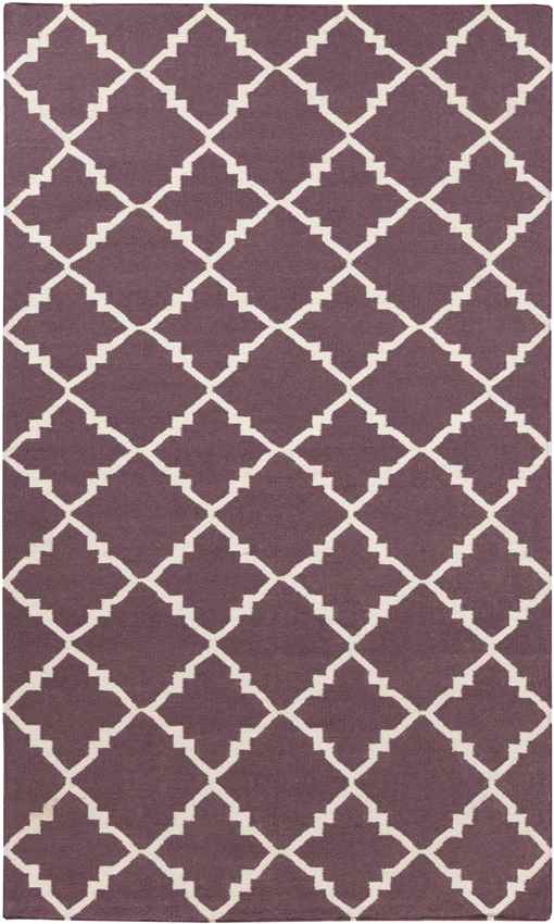 Selwerd Modern Eggplant/White Area Rug