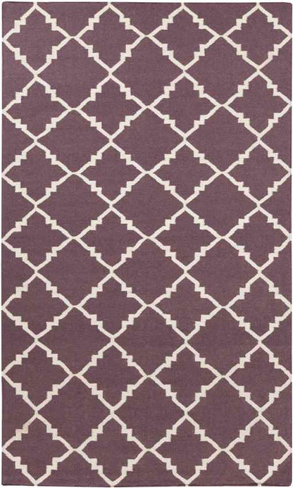 Selwerd Modern Eggplant/White Area Rug