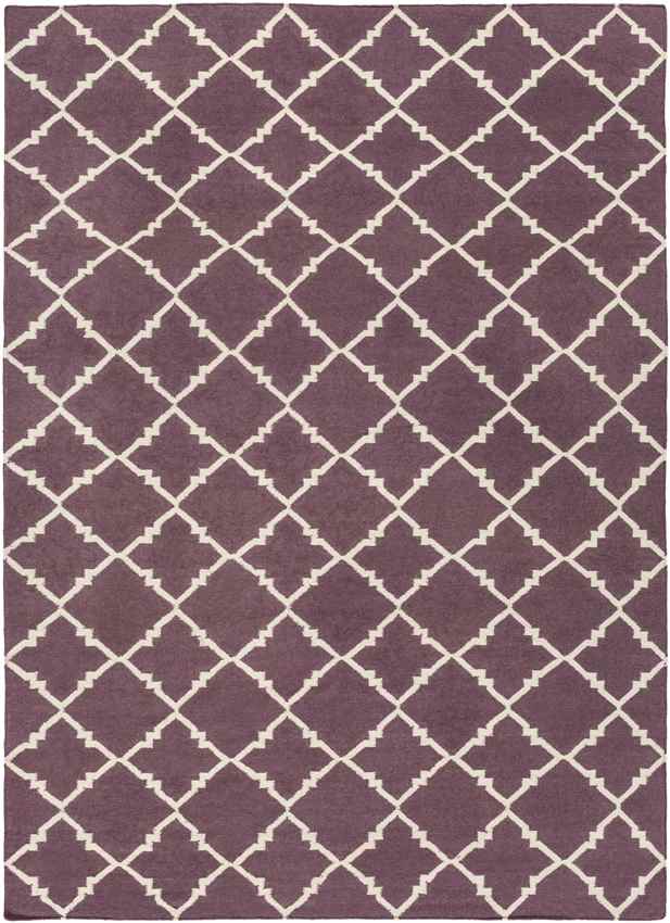 Selwerd Modern Eggplant/White Area Rug
