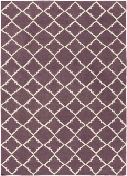 Selwerd Modern Eggplant/White Area Rug