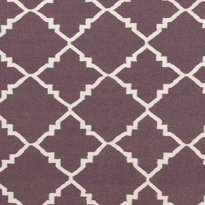 Selwerd Modern Eggplant/White Area Rug