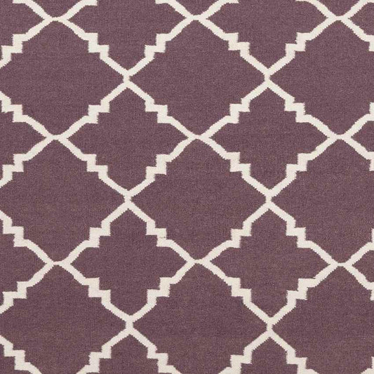 Selwerd Modern Eggplant/White Area Rug