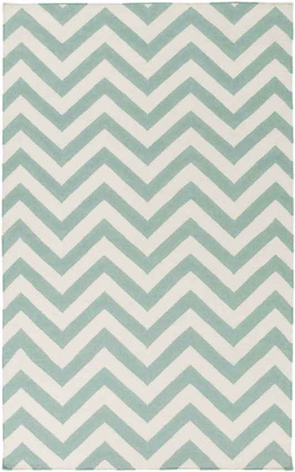 Escondido Modern Teal/White Area Rug