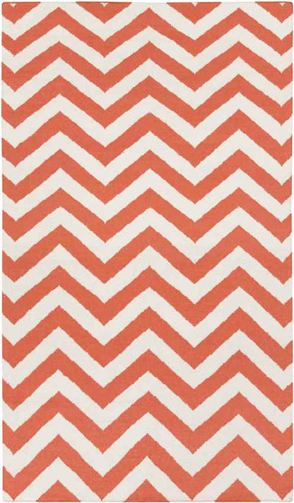 Escondido Modern Rust/White Area Rug